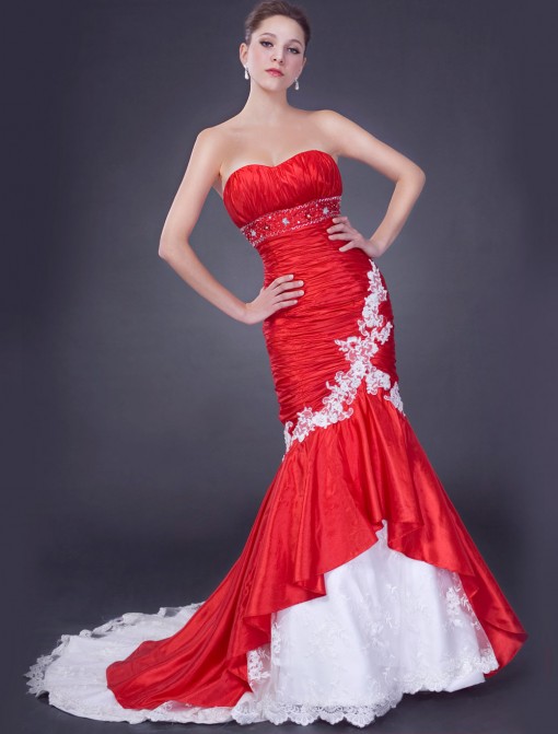 Red Wedding Dress, Wedding Dress, Red Wedding Gowns, Red Wedding Gown, Red Dress, Red Dresses, Wedding Dresses, Red Wedding Ceremony Dresses, Red, Wedding Gowns; http://fashionallabout.com